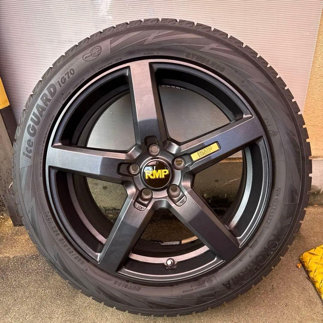 【 X1 f48】RMP 5スポークホイールスタッドレスタイヤ18インチ