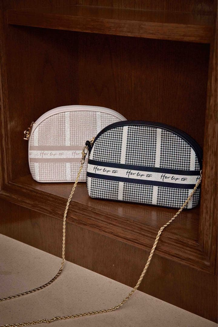 バッグ herlipto HLT Jacquard Chain Pochette