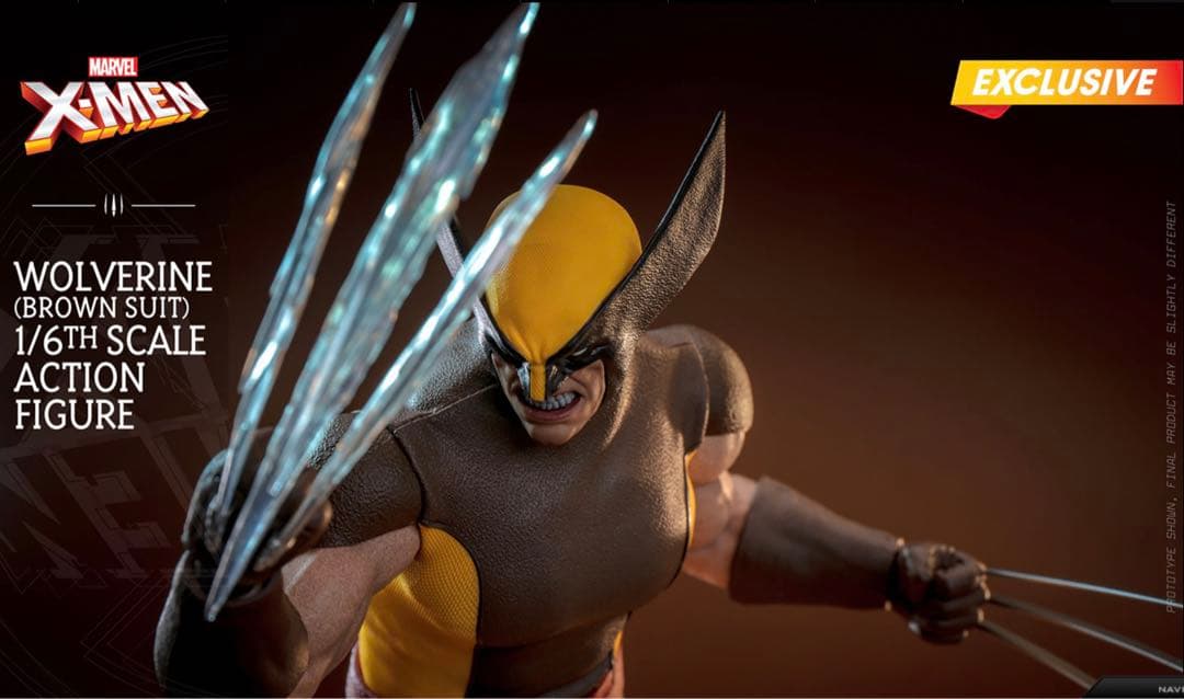 新品 炎スタジオ ウルヴァリン ブラウンスーツ マーベル・コミック ホットトイズ