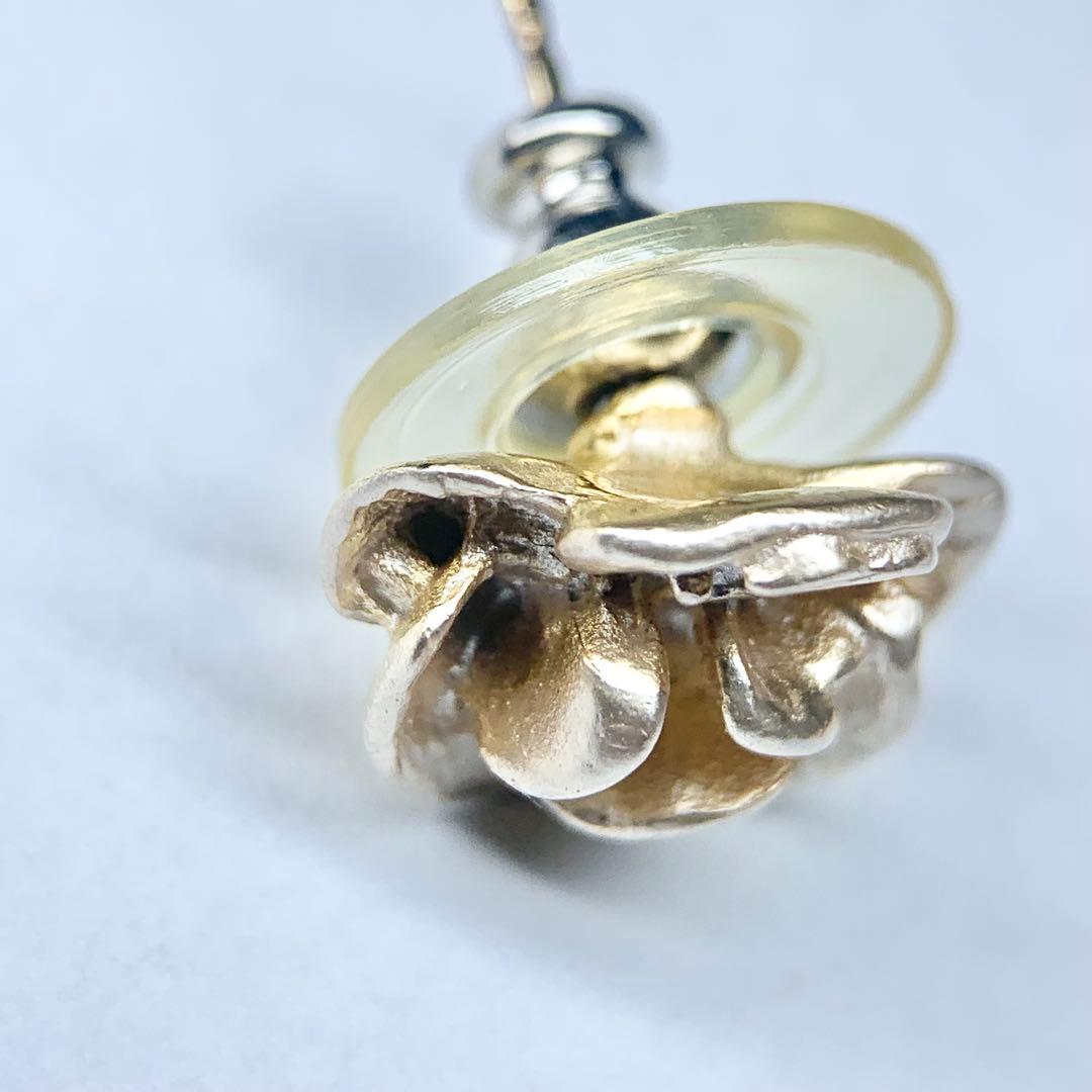 希少 CHANEL シャネル ピアス カメリア ココマーク 片耳 ゴールド 箱付