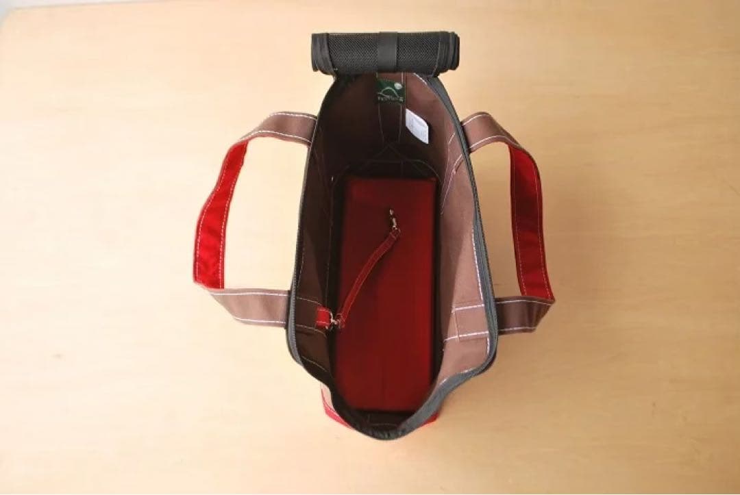 【ネルピエロッ】TEMBEA キャリーバッグ Mサイズ ブラウン/レッド