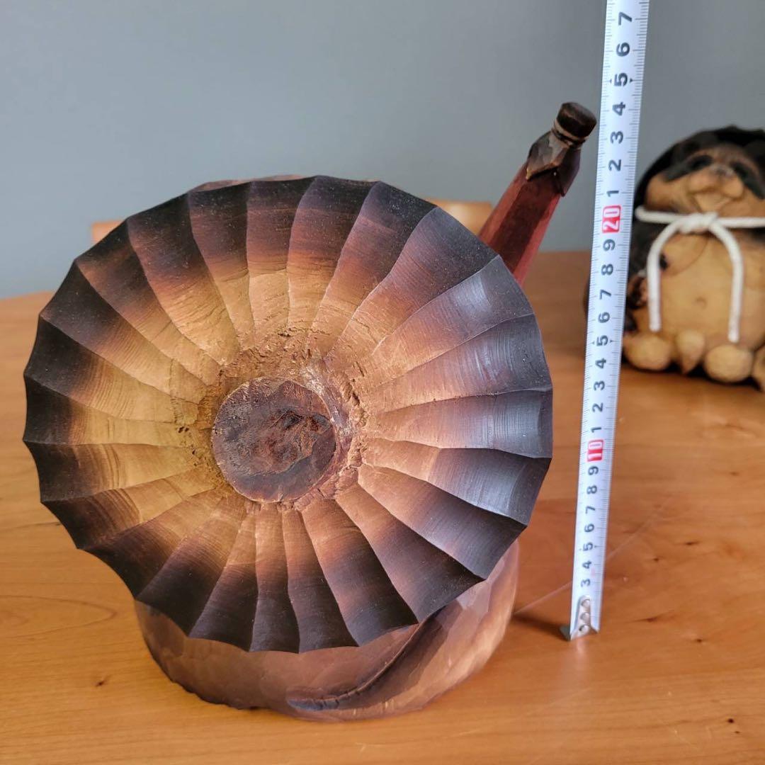 【匿名発送】木工品　たぬき　夫婦　縁起物　アンティーク　木彫り