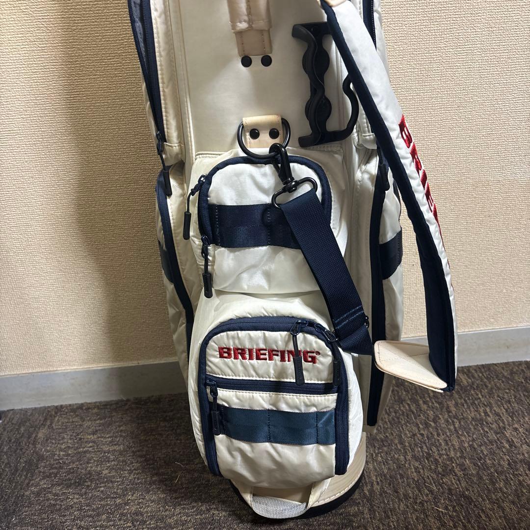 BRIEFING キャディバッグ ホワイト/ネイビー