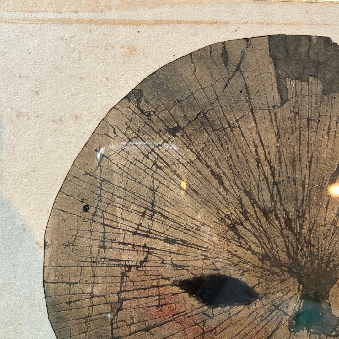 土内マコト　日本画　人物画　リトグラフ　本人サイン付　額付　25.10.22-2