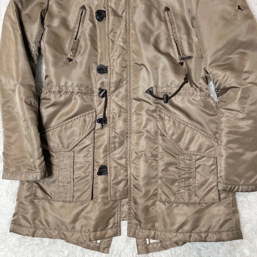 専用！！モッズコート バーバリーブラックレーベル ノバチェック タヌキファー L