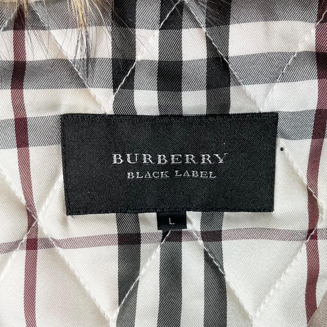 専用！！モッズコート バーバリーブラックレーベル ノバチェック タヌキファー L