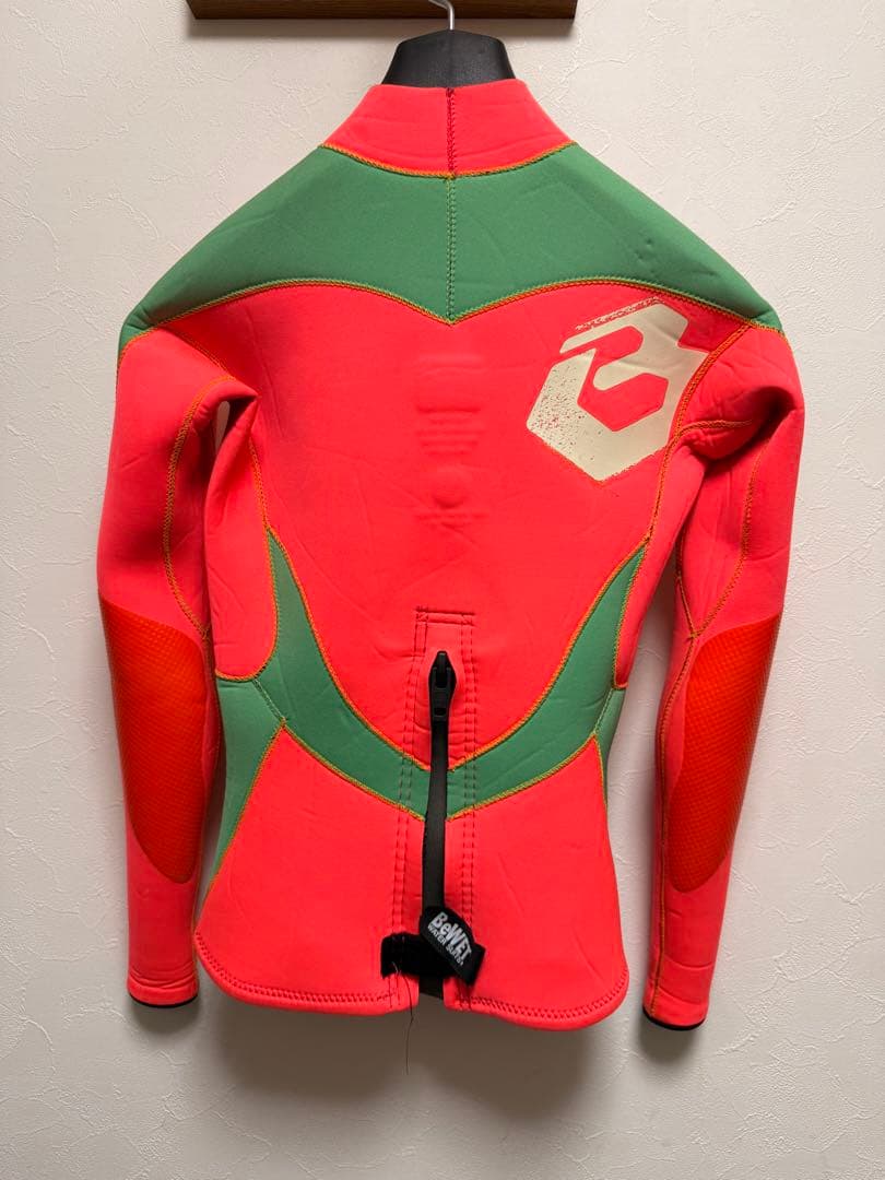 Bウェット 長袖タッパー ピンク/グリーン