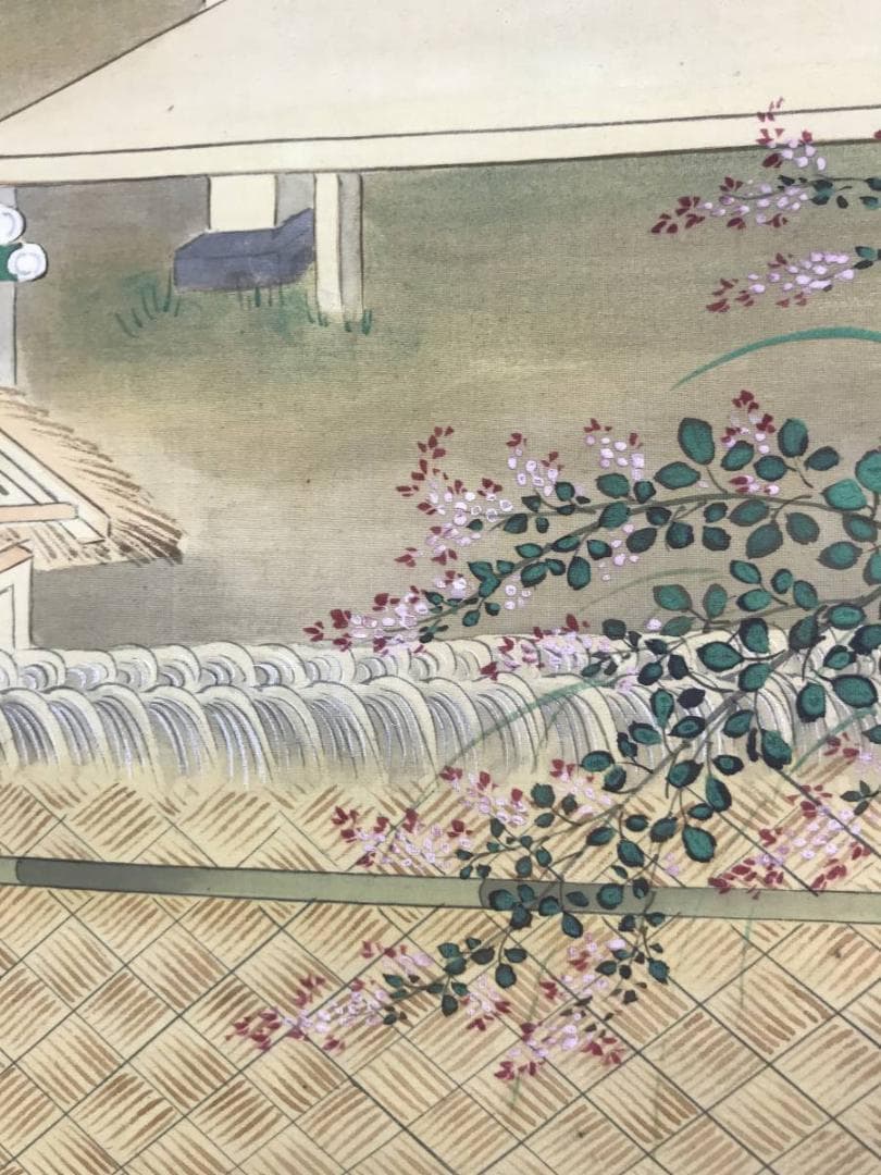 【真作】古操/平安人物図/掛軸/名家伝来/AD-686