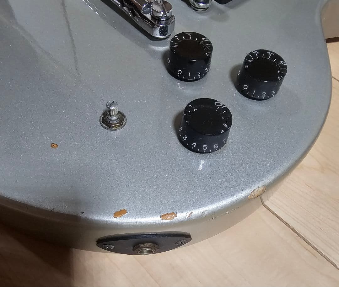 Burny レスポールタイプ エレキギター シルバー