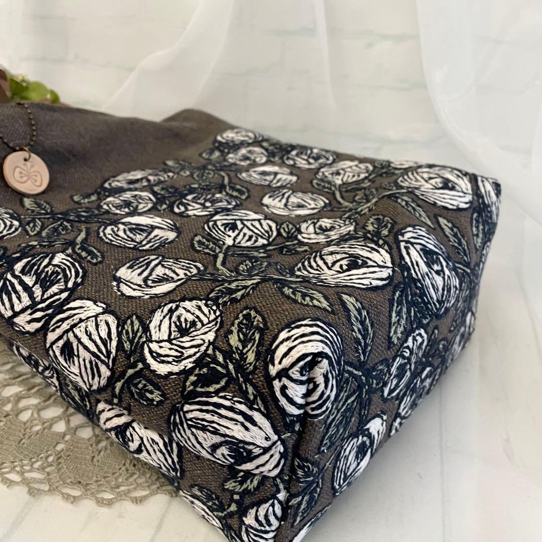 ハンドメイド　シンプルトートバッグ　ミナペルホネン rosy 449