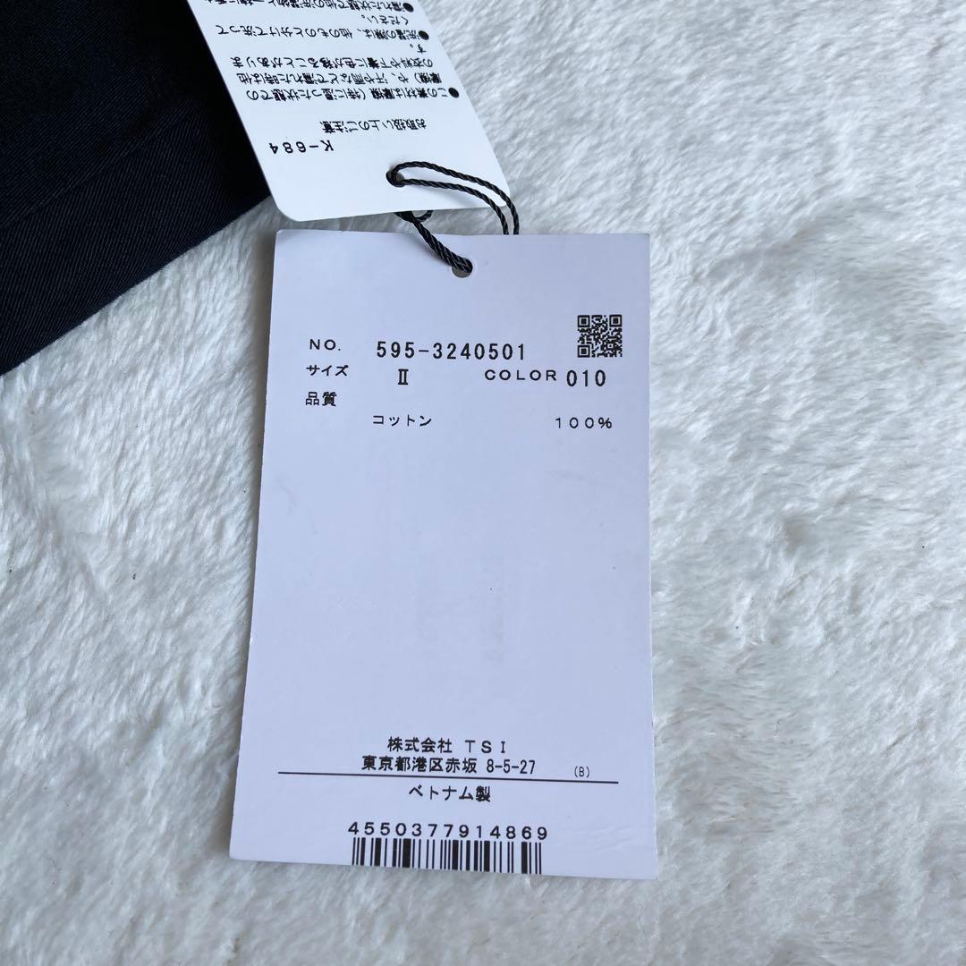 新品タグ MHL. ワイドパンツ SOFT DENSE COTTON 黒 M 2