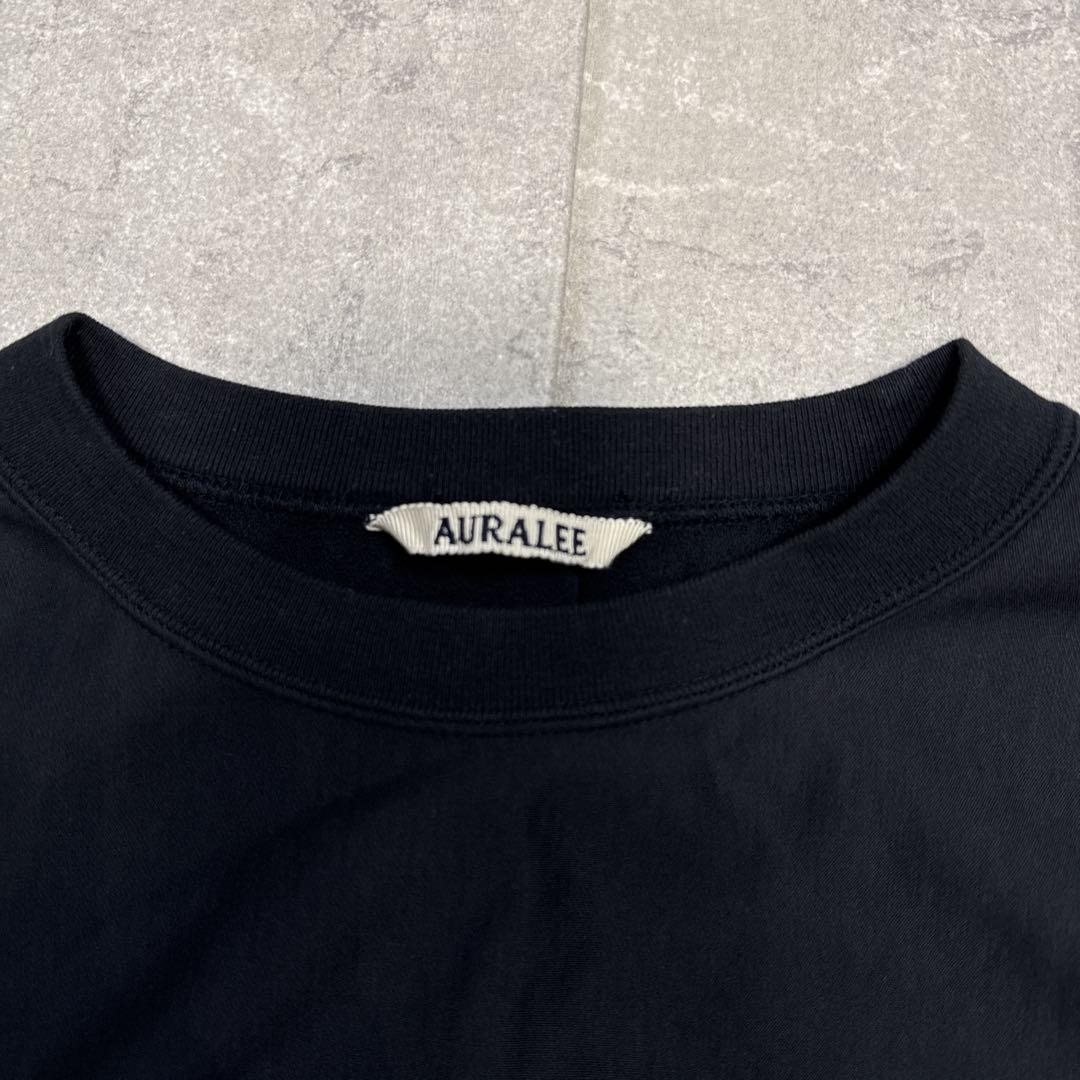 AURALEE ELASTIC HIGH GAUGE SWEAT 黒 23ss
