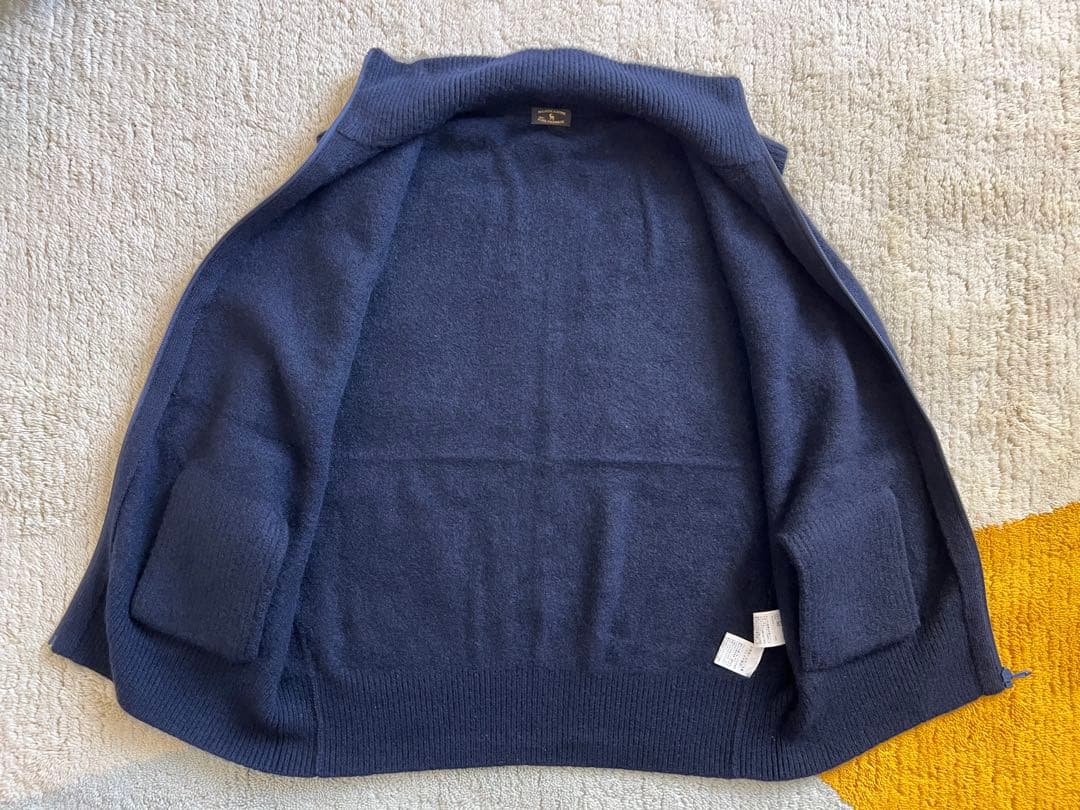 MAATEE&SONS CASHMERE 強圧縮 JIP VEST 4 Navy