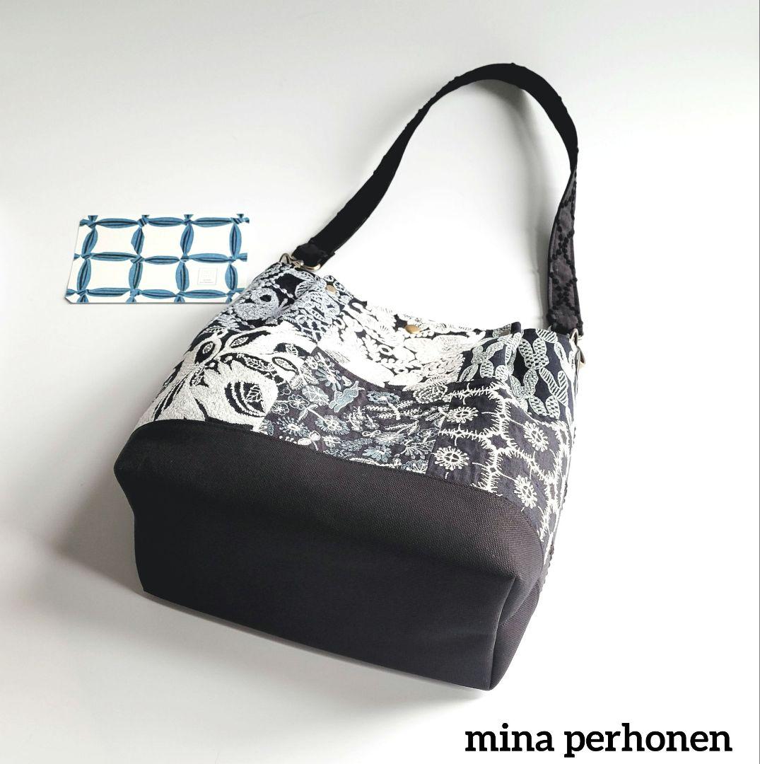 ミナペルホネン　大きめショルダーバック パッチワーク×新作tambourine