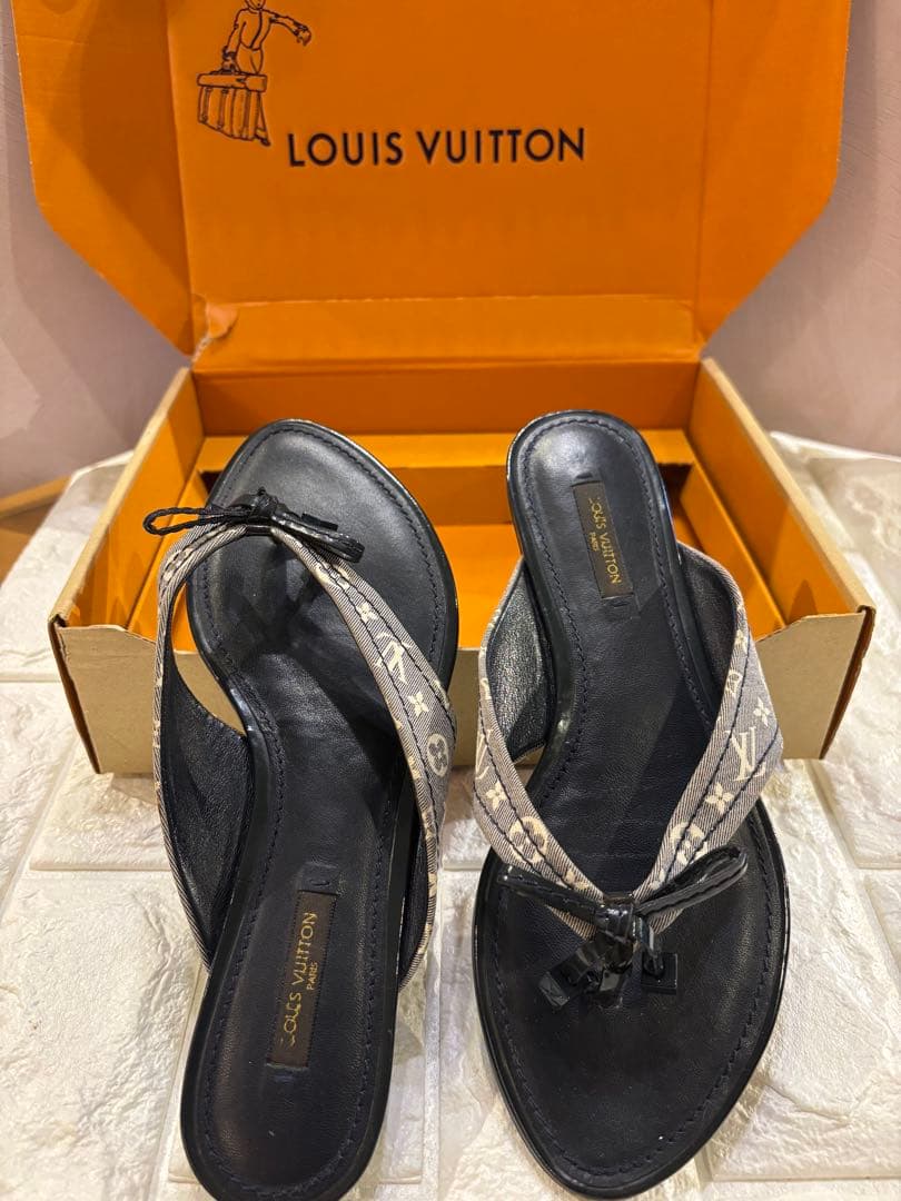 #Louis Vuitton レディースレザー#トングサンダル モノグラム#36