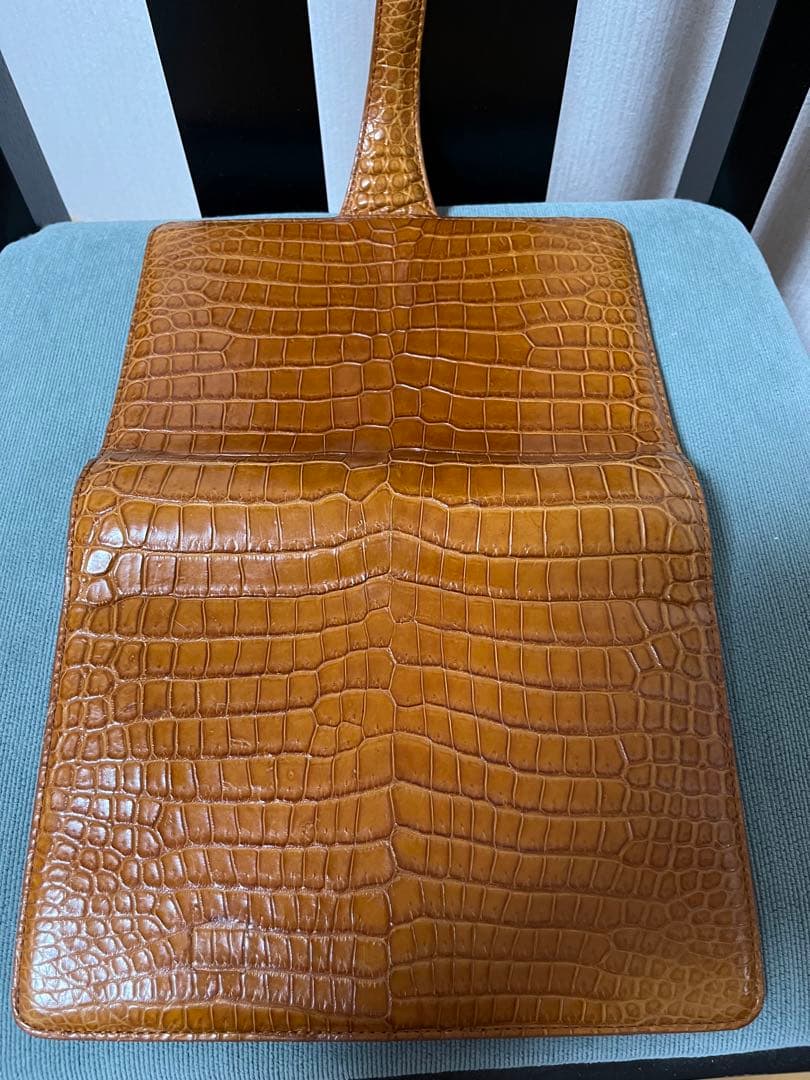 A5手帳カバー　クロコダイル　メモ　象革　キタムラ
