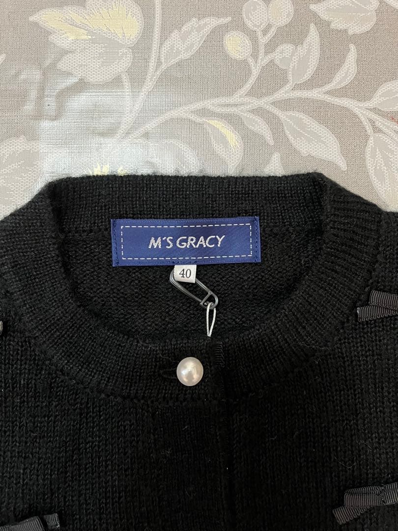 エムズグレイシー未使用プチリボンガーディガン40