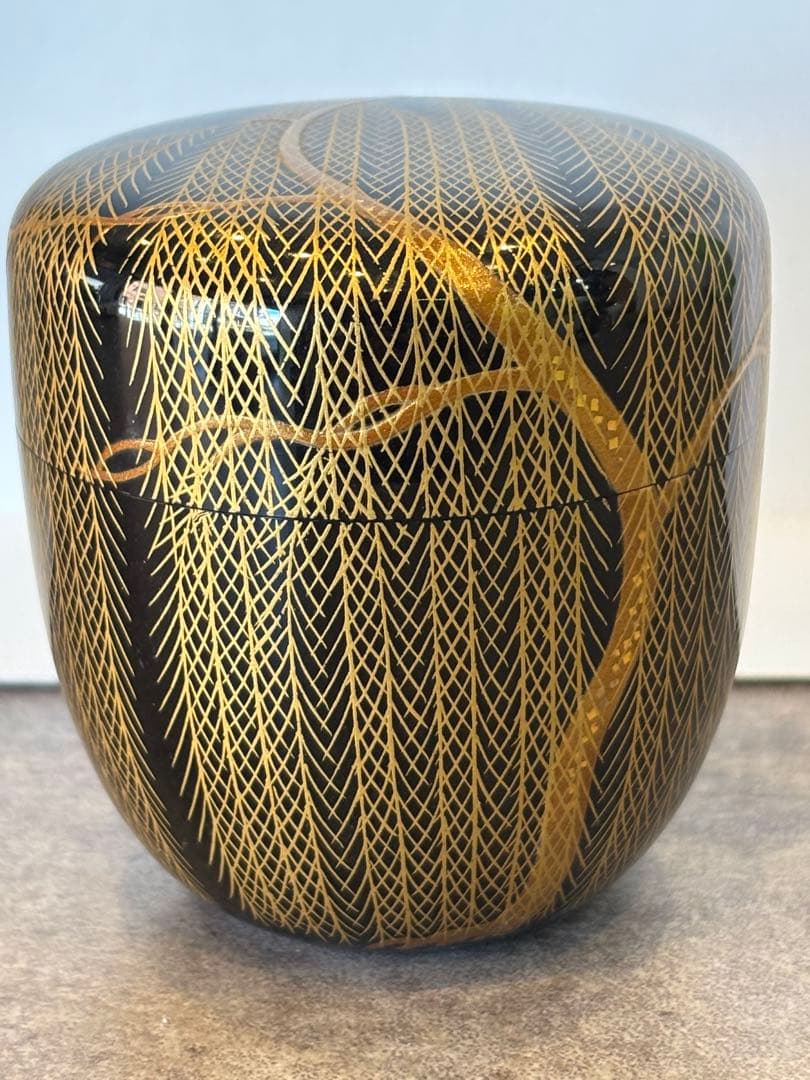 茶道具 柳蒔絵 芽柳中棗 輪島塗 棗 共箱