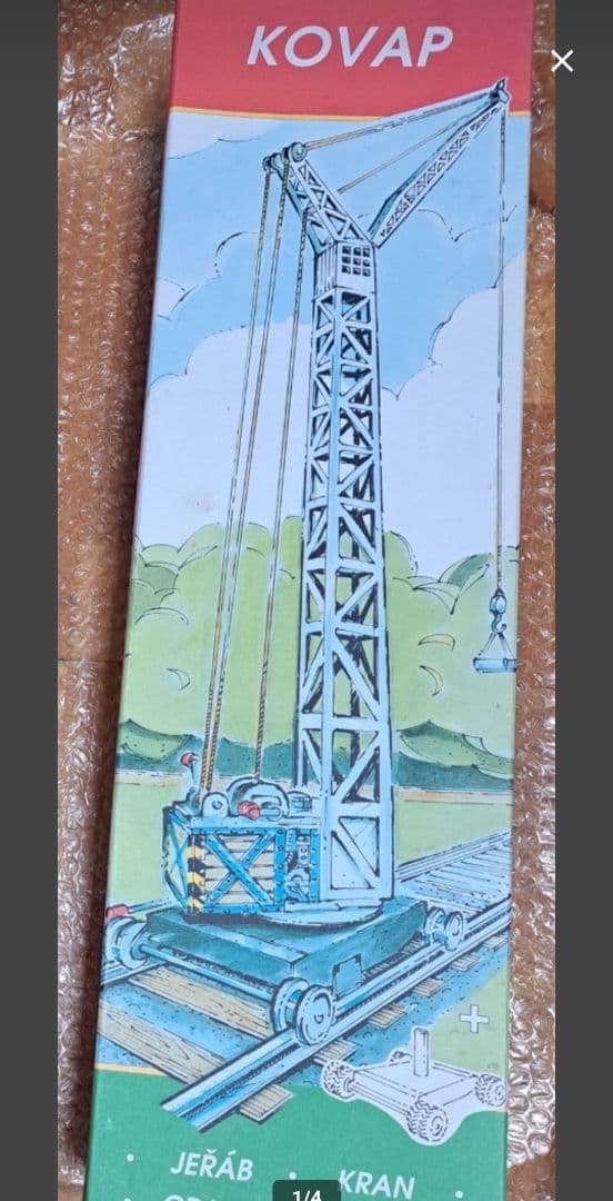 希少　KOVAP　ブリキ　メタル　トロッコ　 クレーン模型 1/32スケール