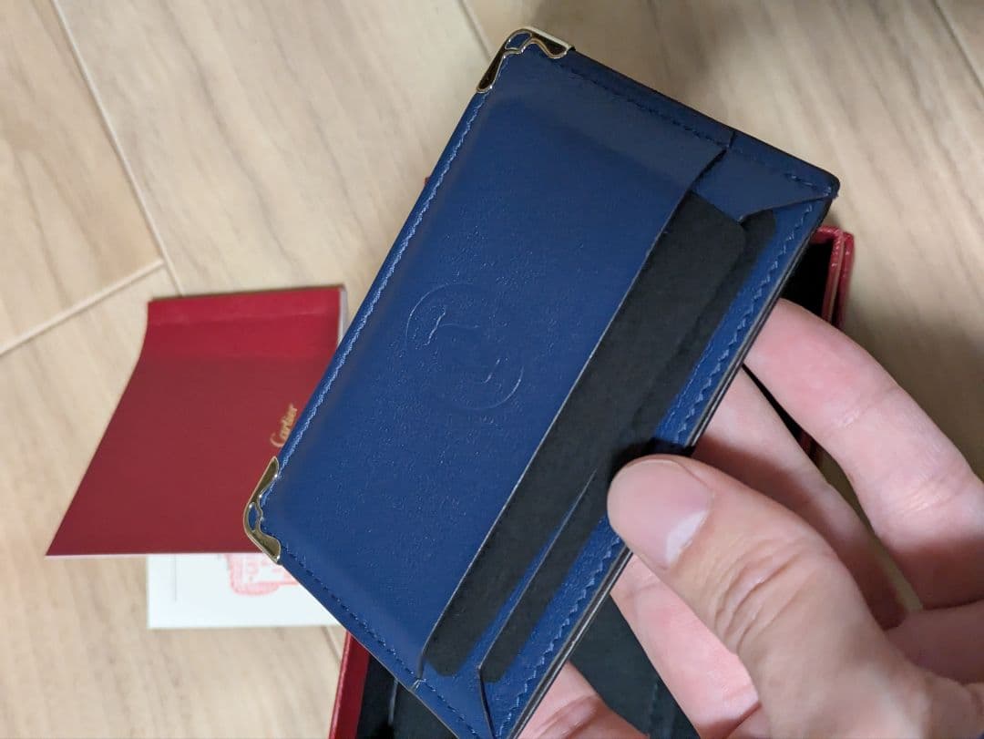 Cartier/カルティエ ネイビー レザー 名刺入れ