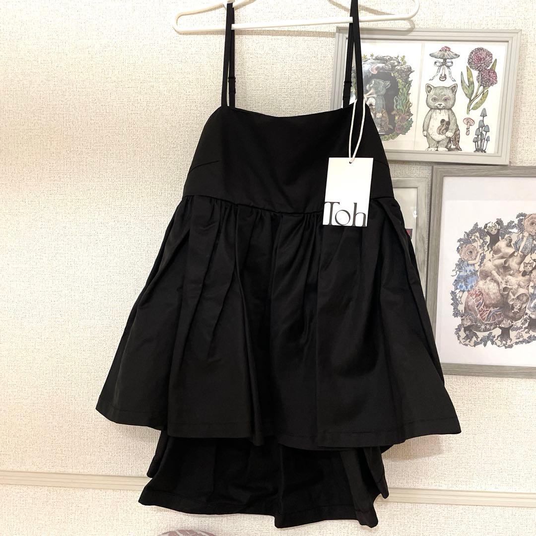 Toh トー　VICKY CAMI-TOPS Black　キャミトップス　黒