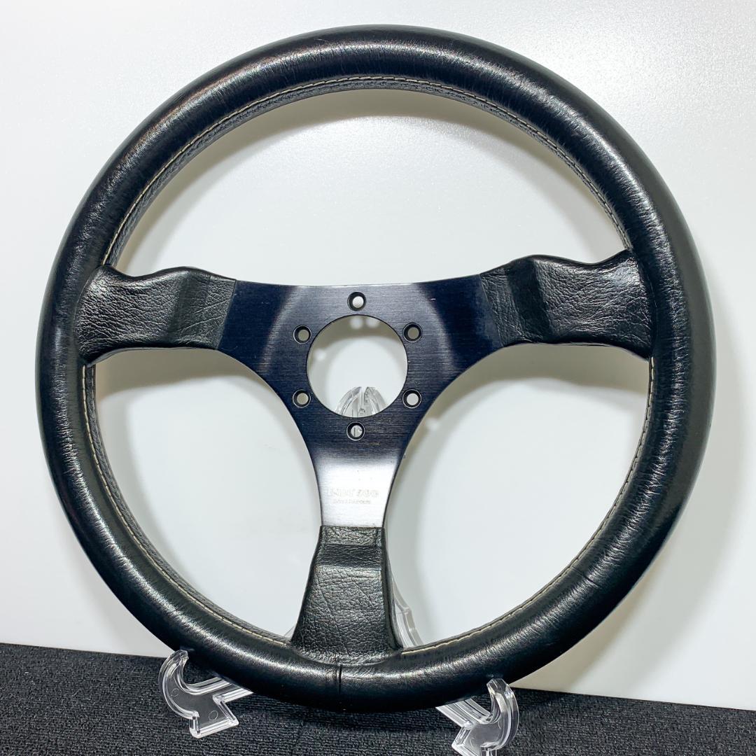 希少 当時物 フジダイナミック INDY500 レザーステアリング 美品