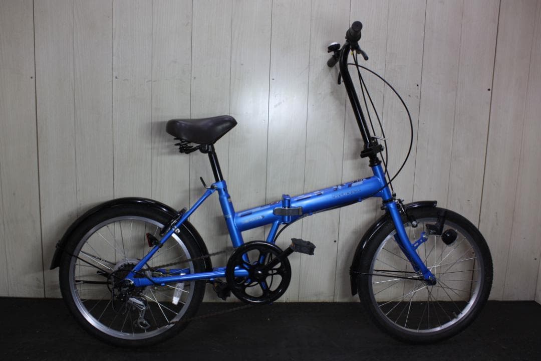 あさひ製casulyカジュリー 20型6速 AUTO LED仕様 折りたたみ　青