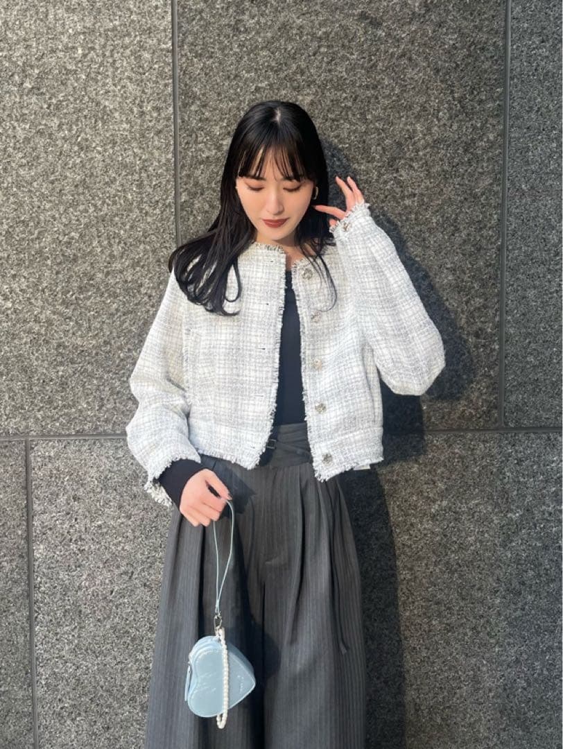 FRAY I.D（フレイ アイディー） ハイウエストべルトデザインワイドパンツ