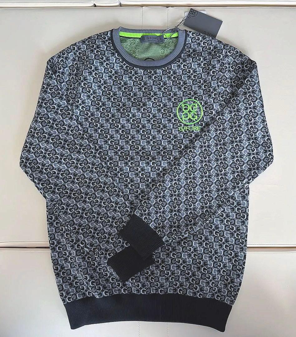 G/FORE セーター メンズ 2 グレー/ブラック/グリーン 新品
