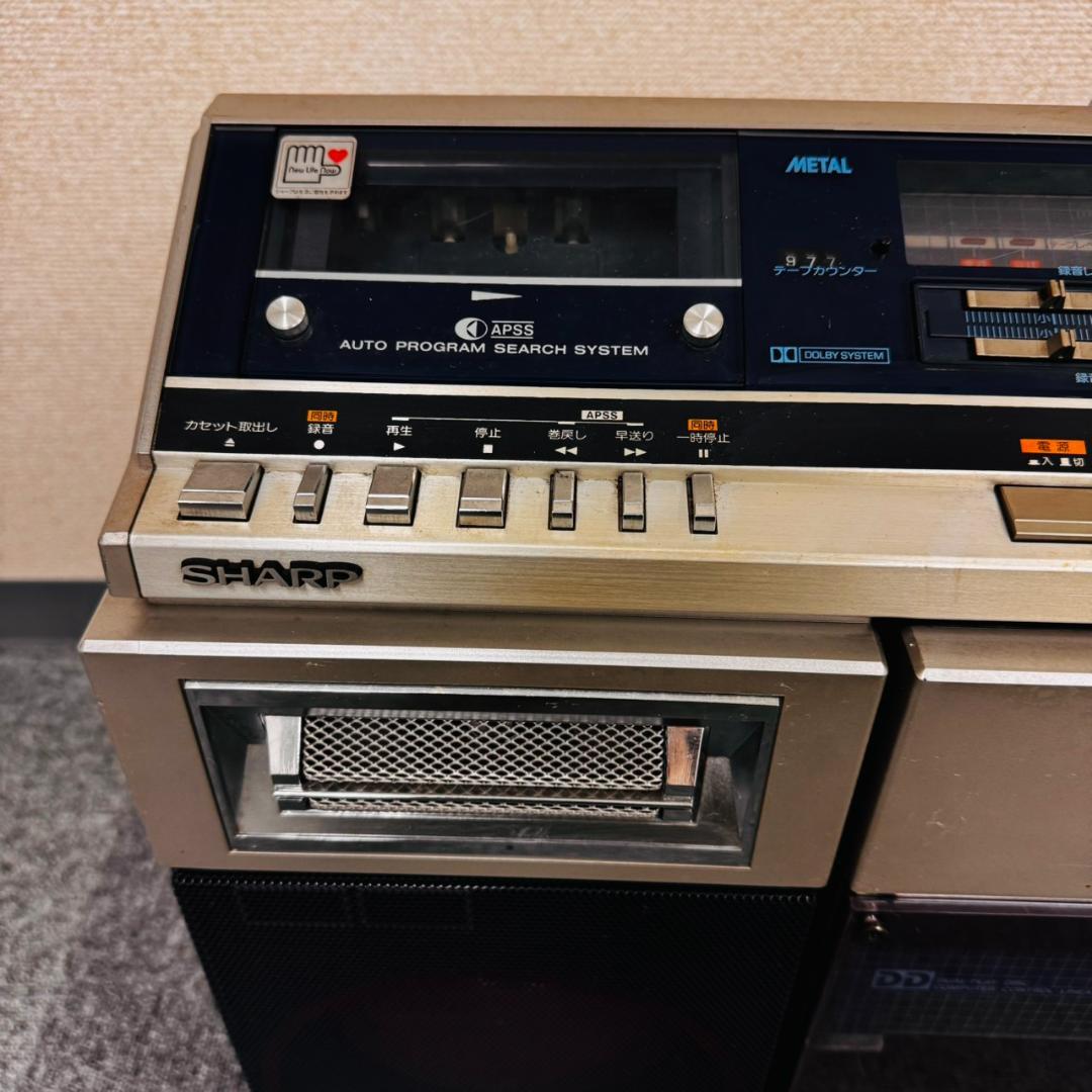 通電確認 SHARP シャープ VZ-V2 ラジカセ レコード