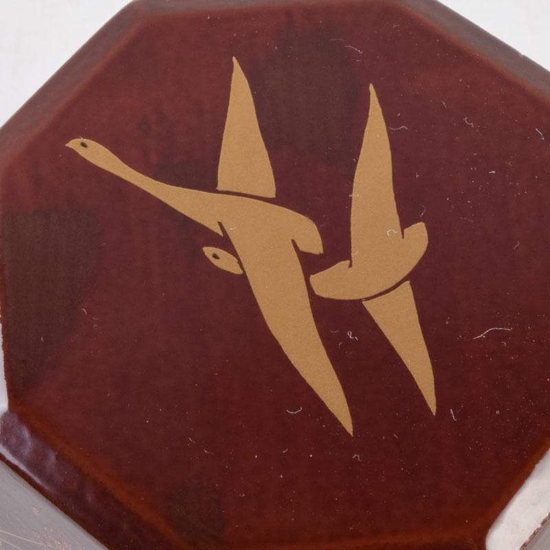 茶道具　山中塗　道場宗廣作　宗観好　一閑　八角茶器　共箱　V　8770