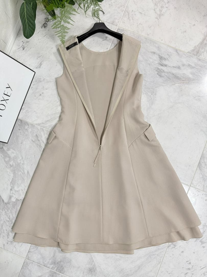 新品同様★FOEXY/フォクシー ワンピース フレンチフラップ F刺繍 希少42