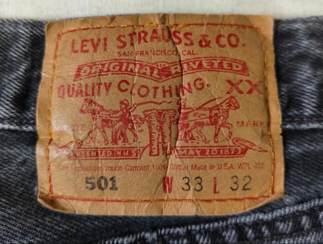 値下げ　リーバイス　501 ブラック　アメリカ製　USA