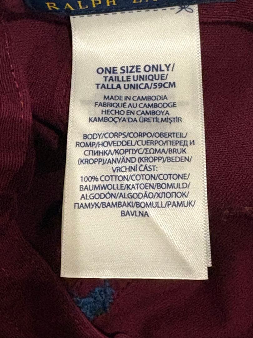 Ralph Lauren バーガンディ キャップ