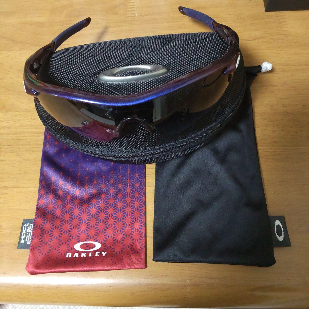 Oakley 紫色 スポーツサングラス ケース付き