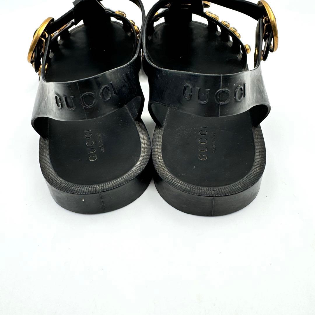 GUCCI ラバーサンダル　ブラック　マーモント　虎　サイズ36