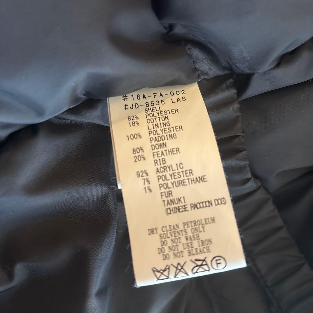ファーフーデッドダウンジャケット　ダントン　38