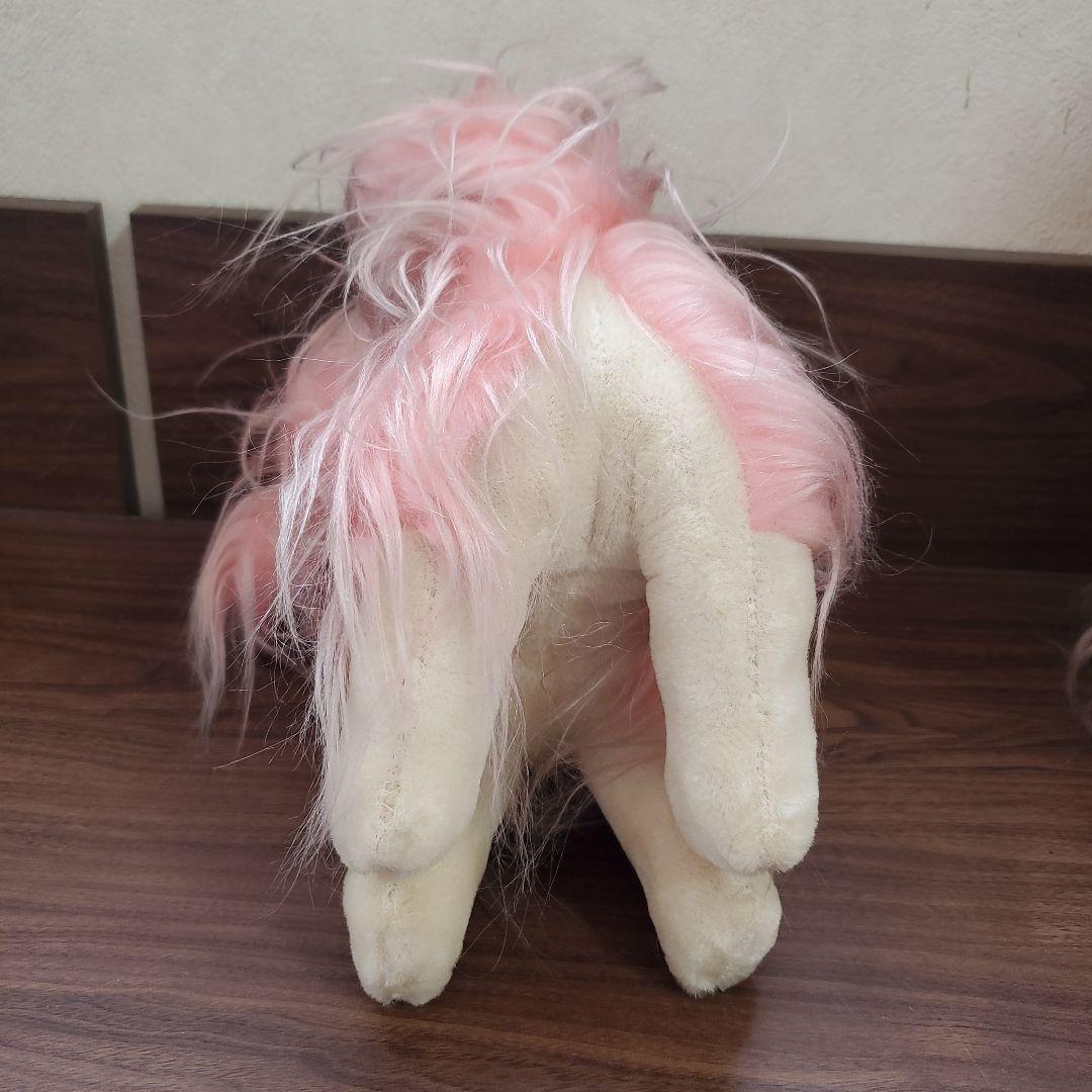 ☆ お手入れワンちゃん ぬいぐるみ ピンク 昭和レトロ 犬 ファンシー