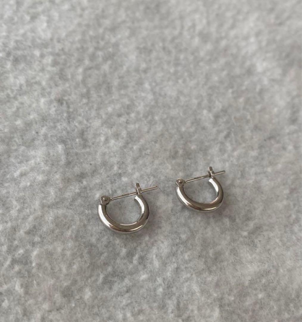 K18WG ミルフローラ フープピアス ピアス