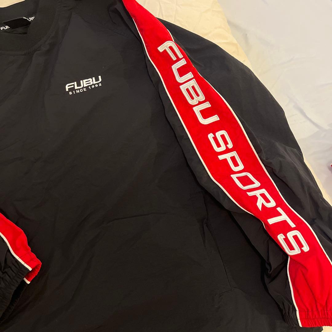 FUBU 黒赤セットアップのセット。サイズ注意！長袖 ブラック/レッド