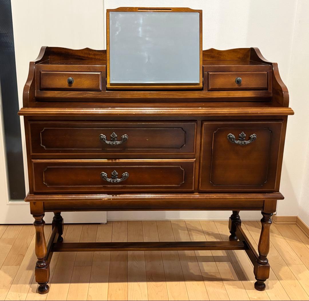 【希少】オールドカリモク　ライティング　デスク　チェスト　ドレッサー