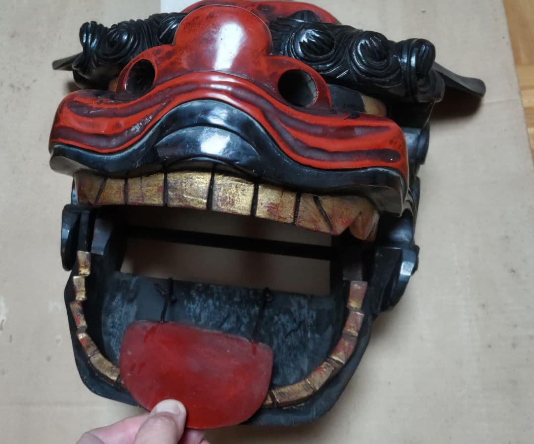 ◇獅子頭◇伝統工芸品【出品11/1まで】獅子舞メス