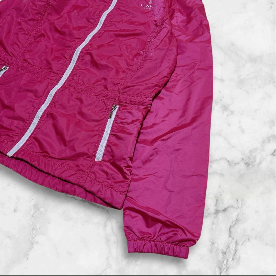 新品✨ランバンスポール（38）ナイロンジャケット　ゴルフ　撥水　ドローコード