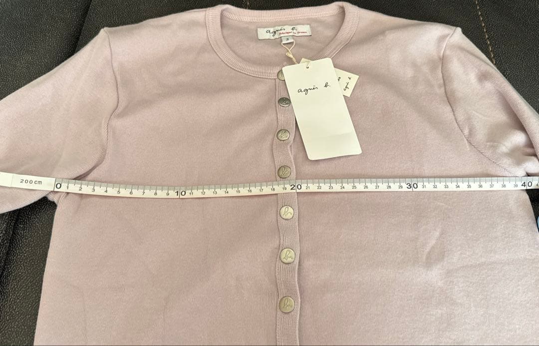 アニエスベー　カーディガン　ピンク　3