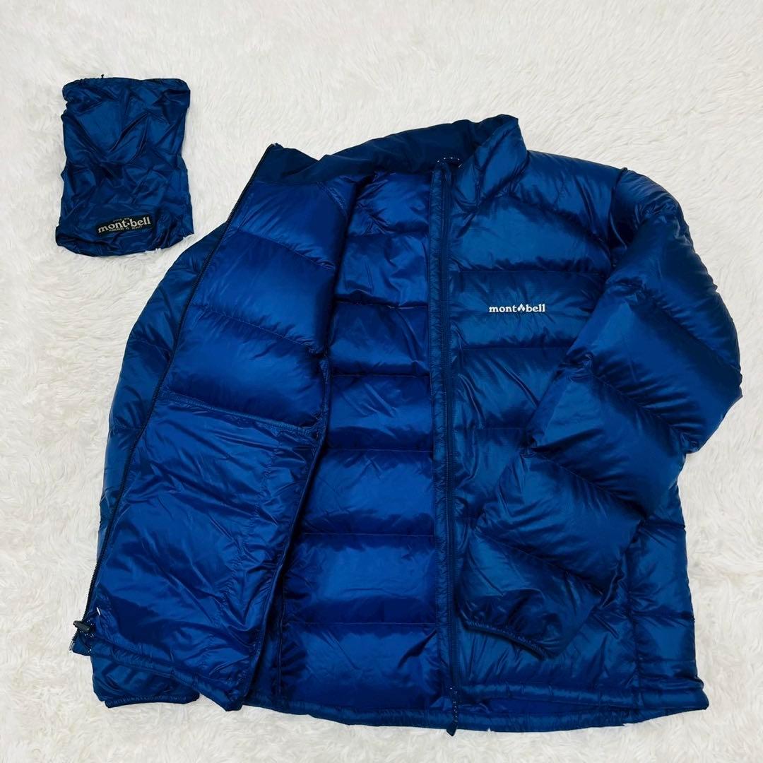 モンベル　ライトアルパインダウン ジャケット　ネイビー L 軽量　防寒