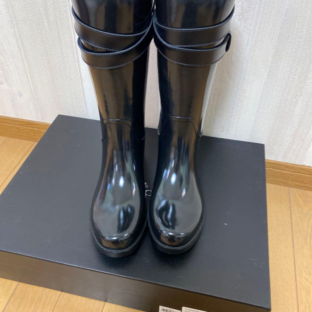 コーチ　レインシューズ　ブラック　サイズ6 23センチ　新品