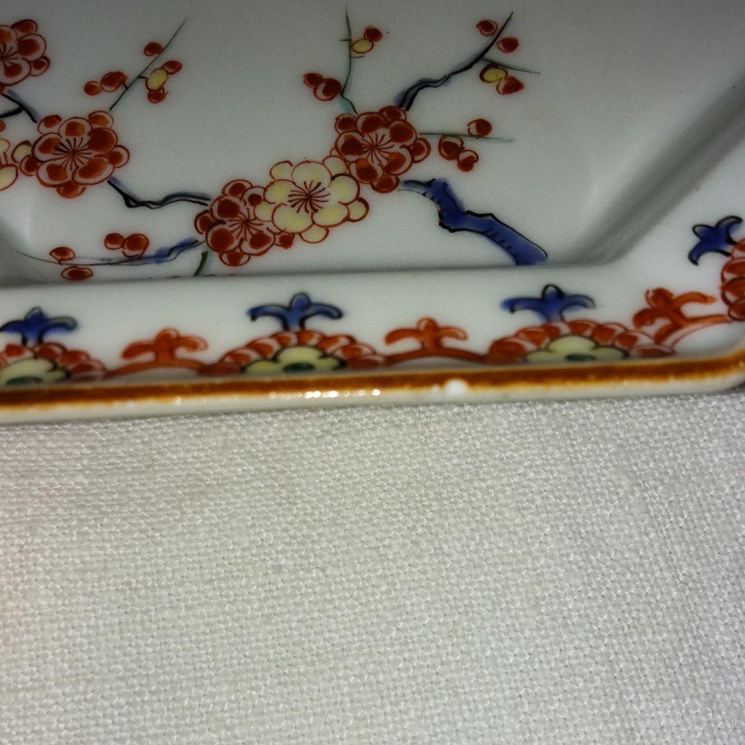 人間国宝十二代柿右衛門‐花鳥文八角皿