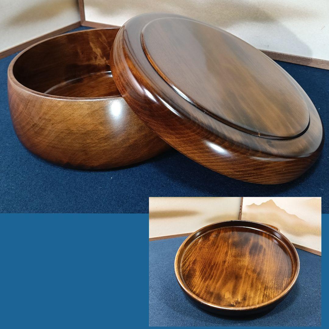 AO26 茶櫃 茶びつ くり抜き 天然木 煎茶道具 工芸品 未使用 紙箱入