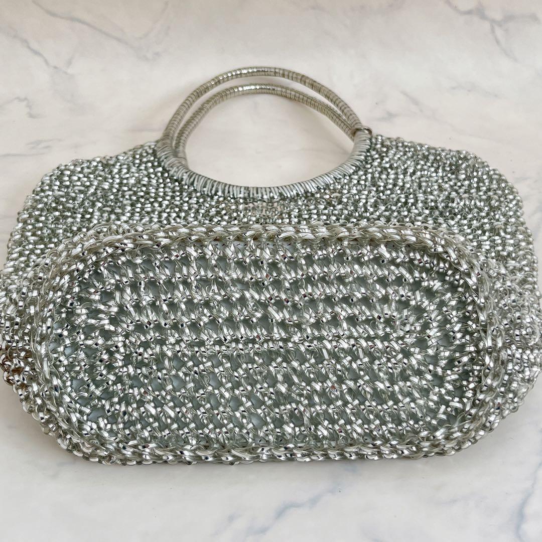 美品 ANTEPRIMA スタンダードII バスケットバッグ シルバー