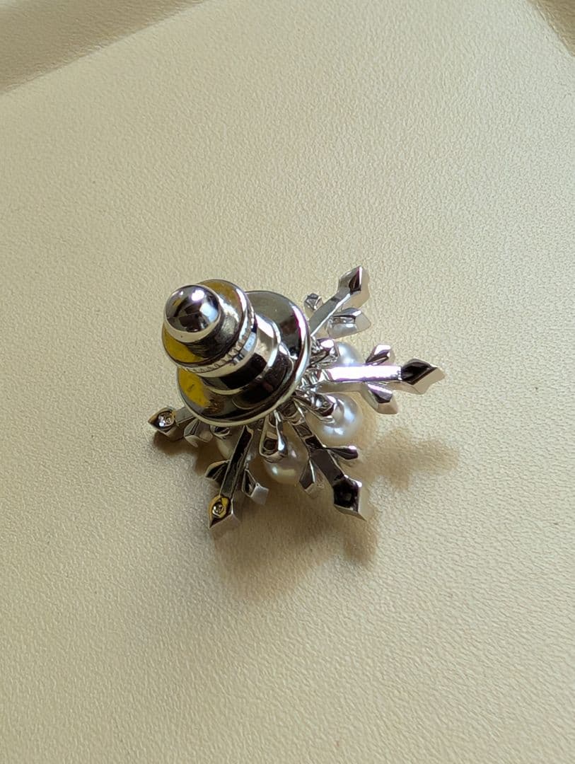 MIKIMOTO パール7珠 ピンブローチ あこや真珠　雪の結晶　未使用品　美品